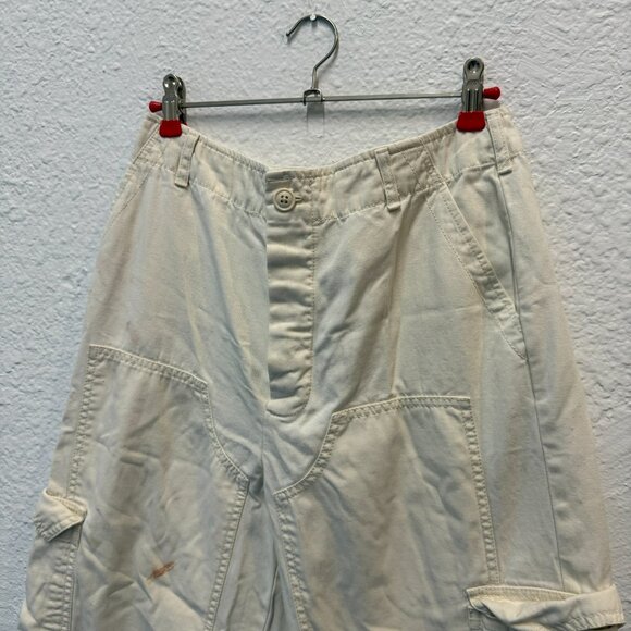 white distressed cargo pants - Picture 3 of 5